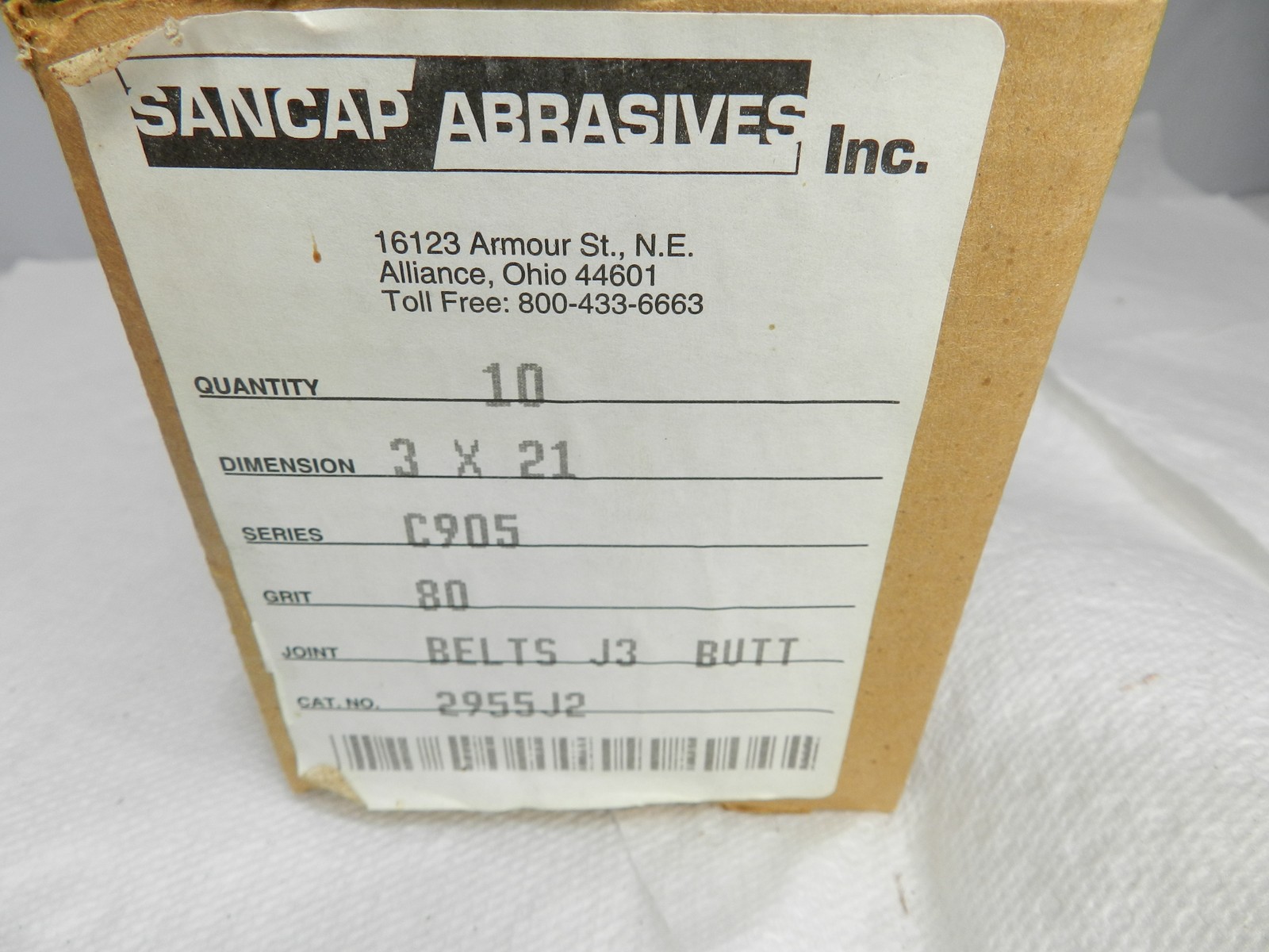10 PACK 3×21 Inch Sanding Belts Sander Sheet 80 Grit Aluminum Oxide (N20J)