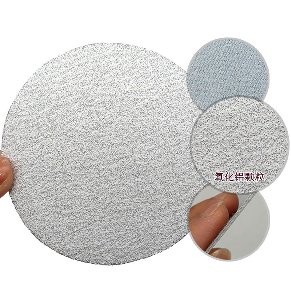 125mm Hook & Loop Sanding Disc 60-1000 Grit Orbital White Sandpaper Pads 5 inch
