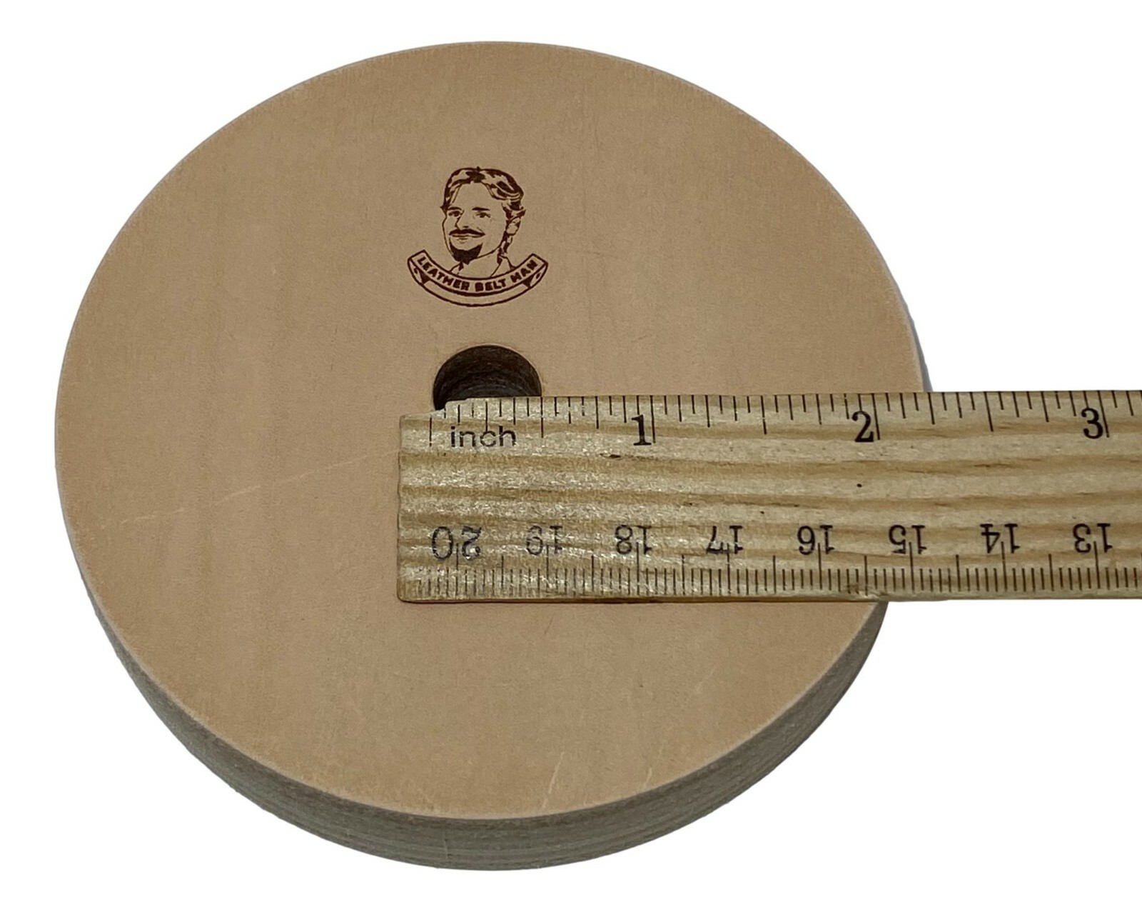 4″ Diameter Leather Honing Wheel – Fits 1/2″ Arbor – With Buffing Compound