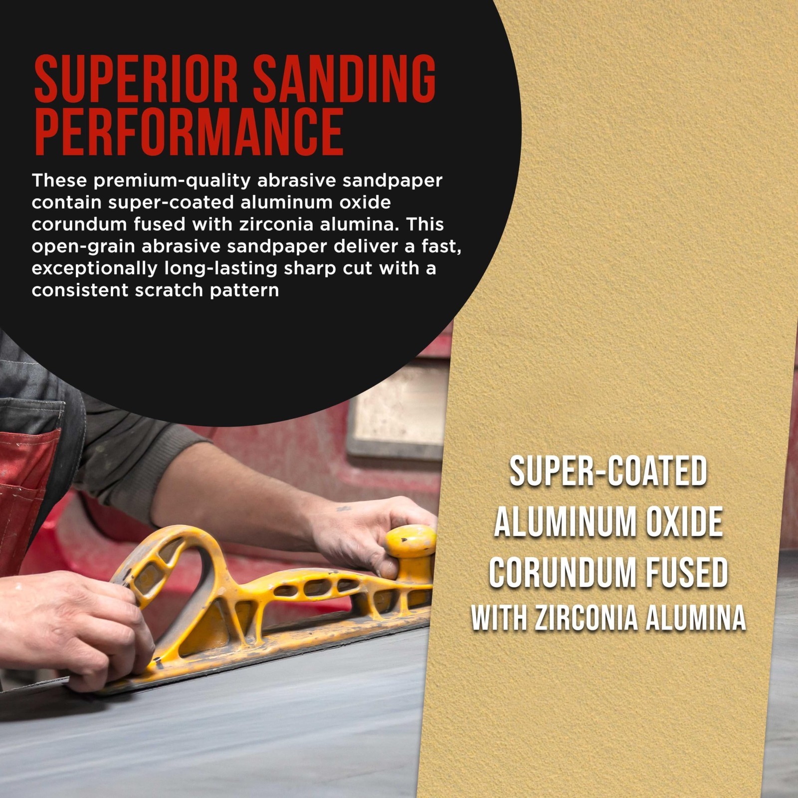 Premium 120 Grit PSA Gold Longboard Sandpaper Roll – 2-3/4″ x 12 Yards, Self-Adh