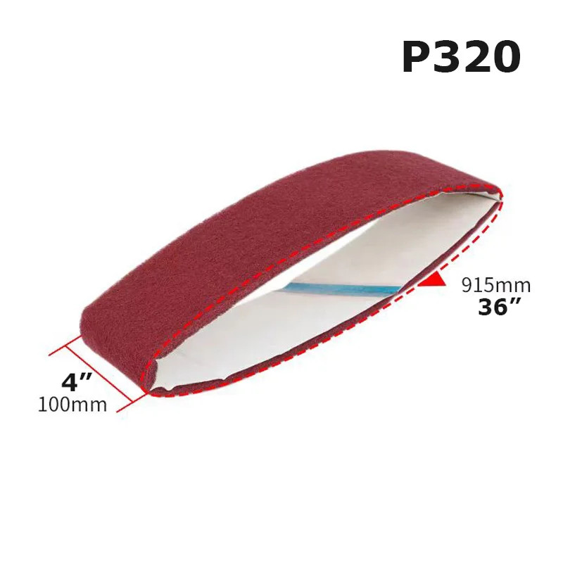 36×4 Non-woven Sanding Polishing Belt 915x100mm Plastic Aluminum Wire Deburring