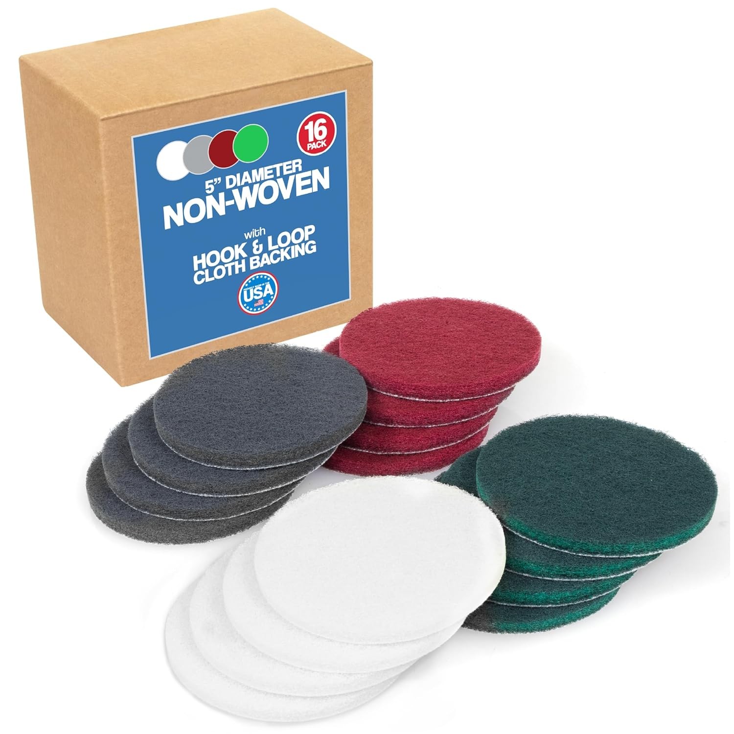 5 inch Round Hook and Loop Abrasive Sanding Discs Wood Polish Sanding Pads