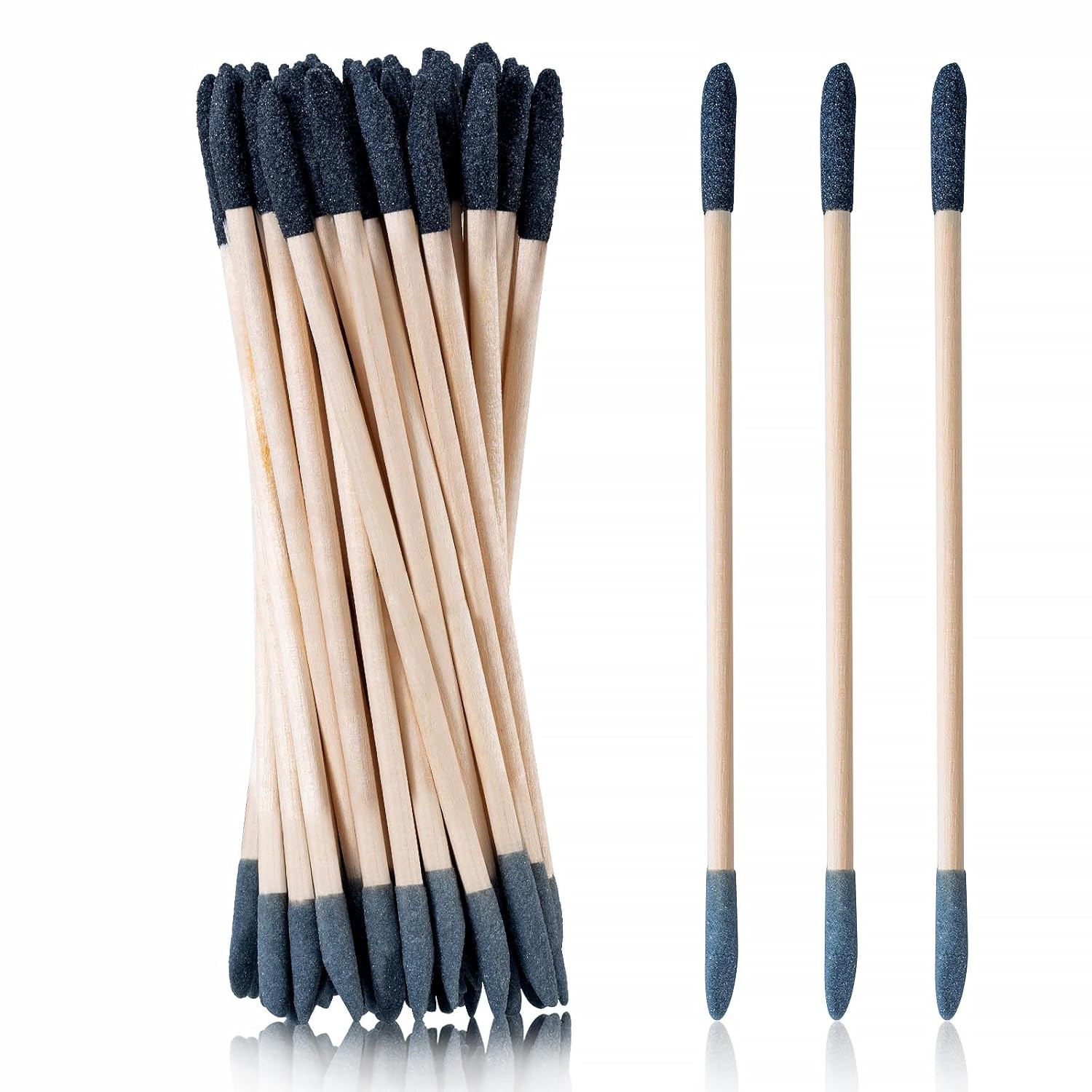 30 Pcs Sanding Sticks, Premium Double-Ended Matchstick Sanding Stick for Small