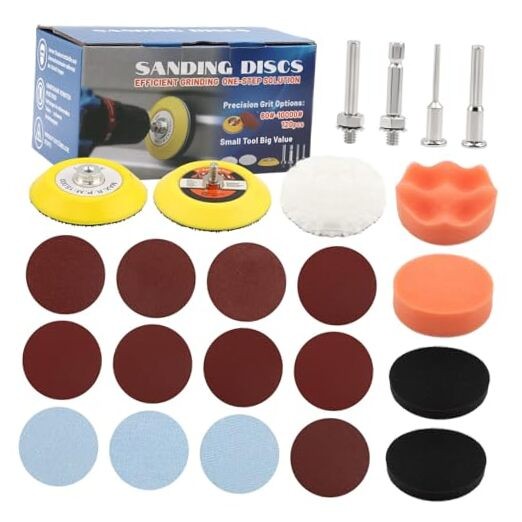 131pcs 3inch Sanding Disc Drill Polishing Kit, 3inch Polishing and Sanding Kit