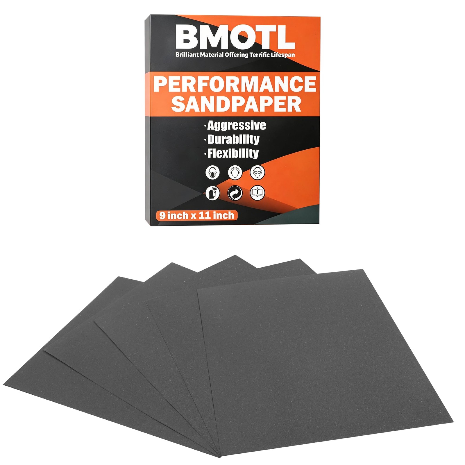 600 Grit Sandpaper Sheets 9×11：12Pcs Wet Dry Silicon Carbide Very Fine Sand P…