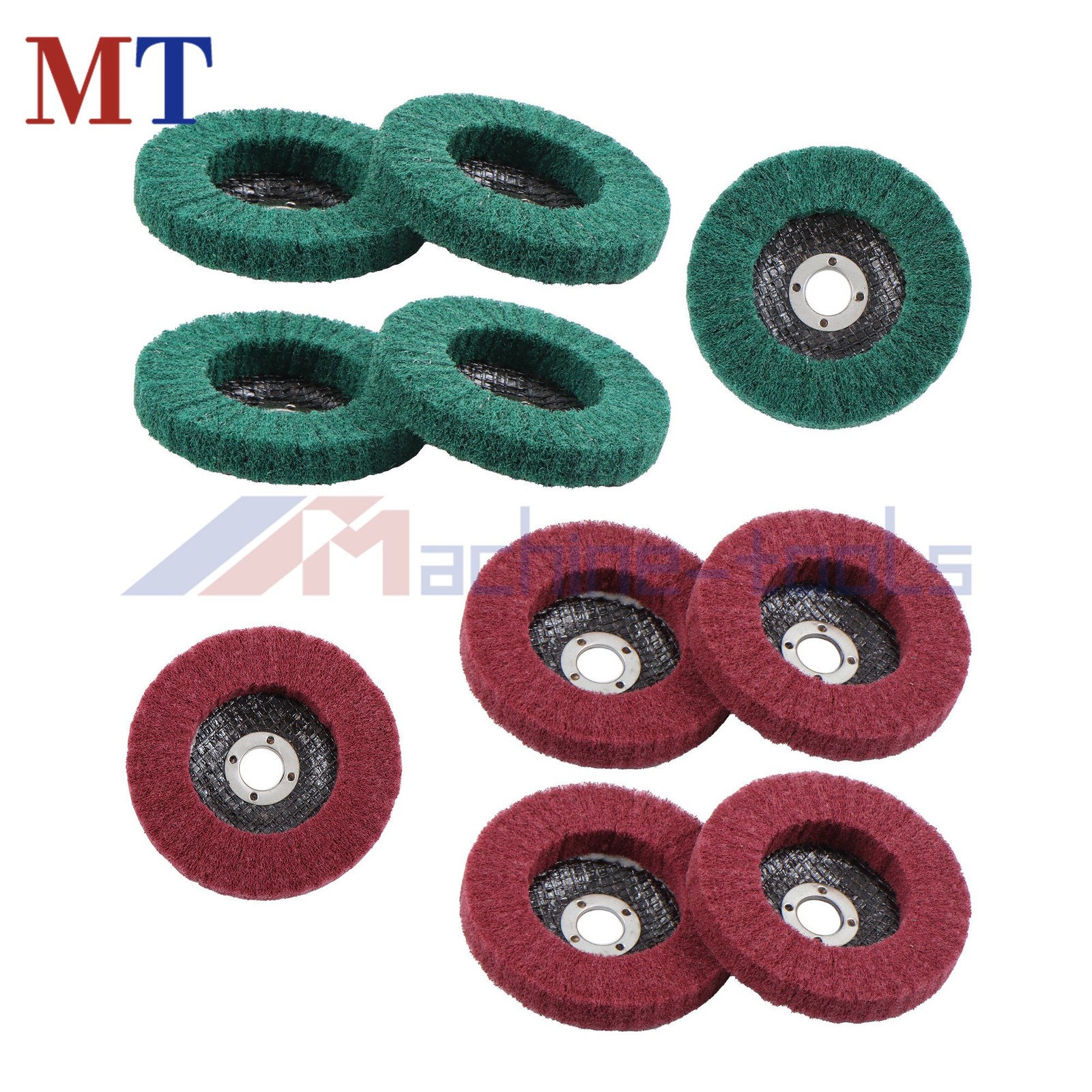 10 Pcs 180 & 320 Grit 4 Inch Scour Flap Discs Scouring Pad Polishing Wheel