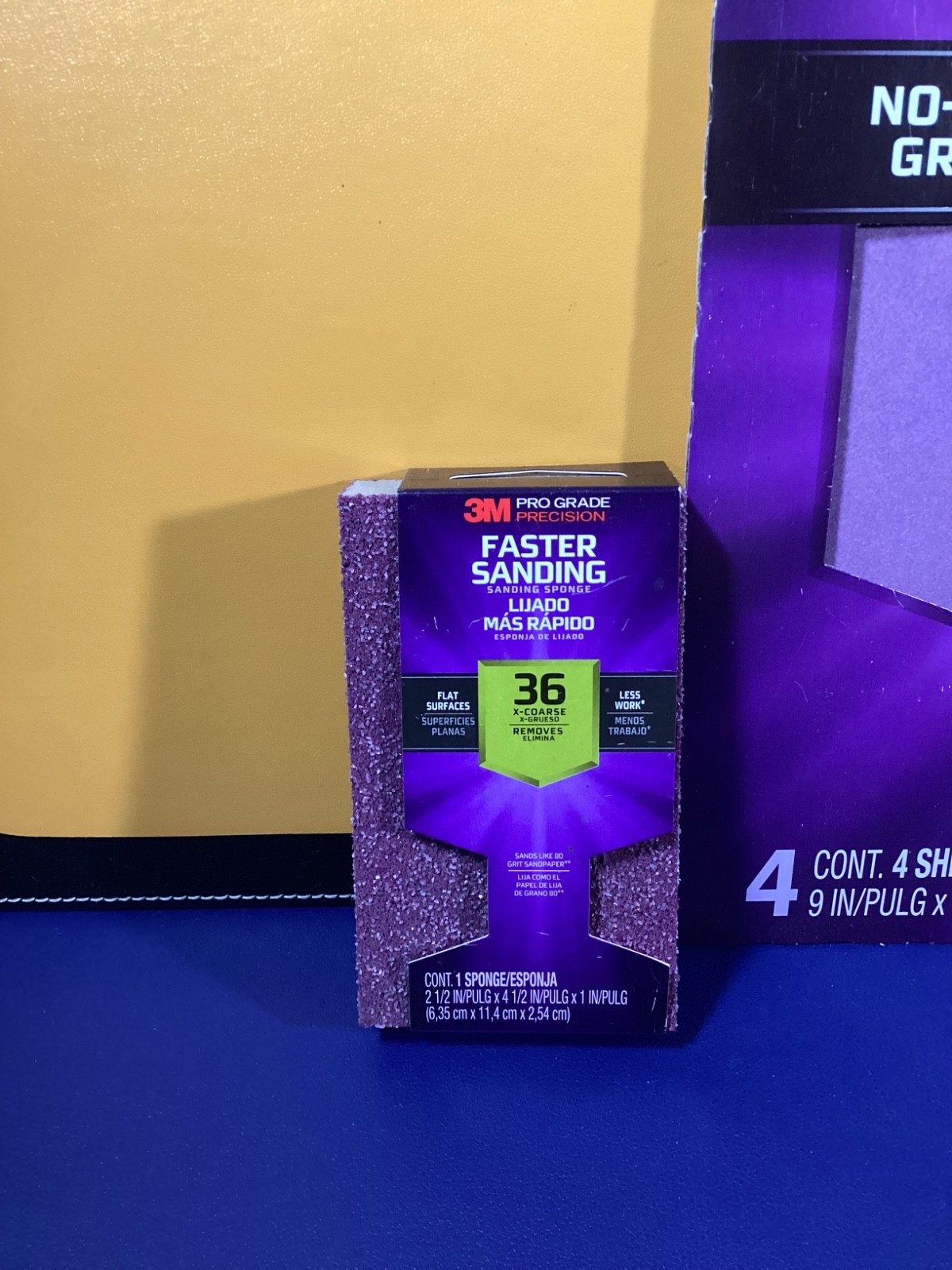 3M PRO GRADE PRECISION FASTER SANDING 4 SHEETS & TWO 36 X-COARSE SPONGES NEW