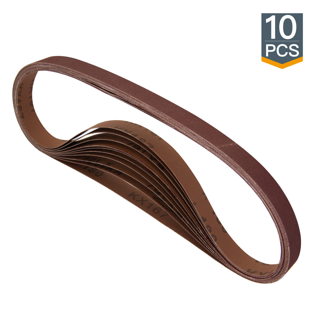 POWERTEC 2 x 72″ 40 Grits Sanding Belts Aluminum Oxide Sandpaper Belt 10 Pack