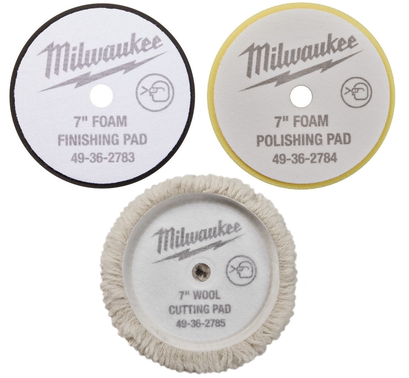 Milwaukee 49-36-2783/2784/2785 7″ Polishing & Finishing Pad Kit