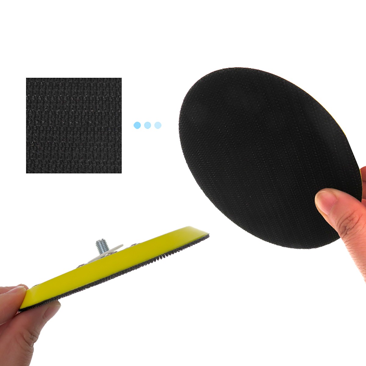 2-6″ Hook & Loop Sanding Pads with Backing Plate for Polishing and Sanding Tasks