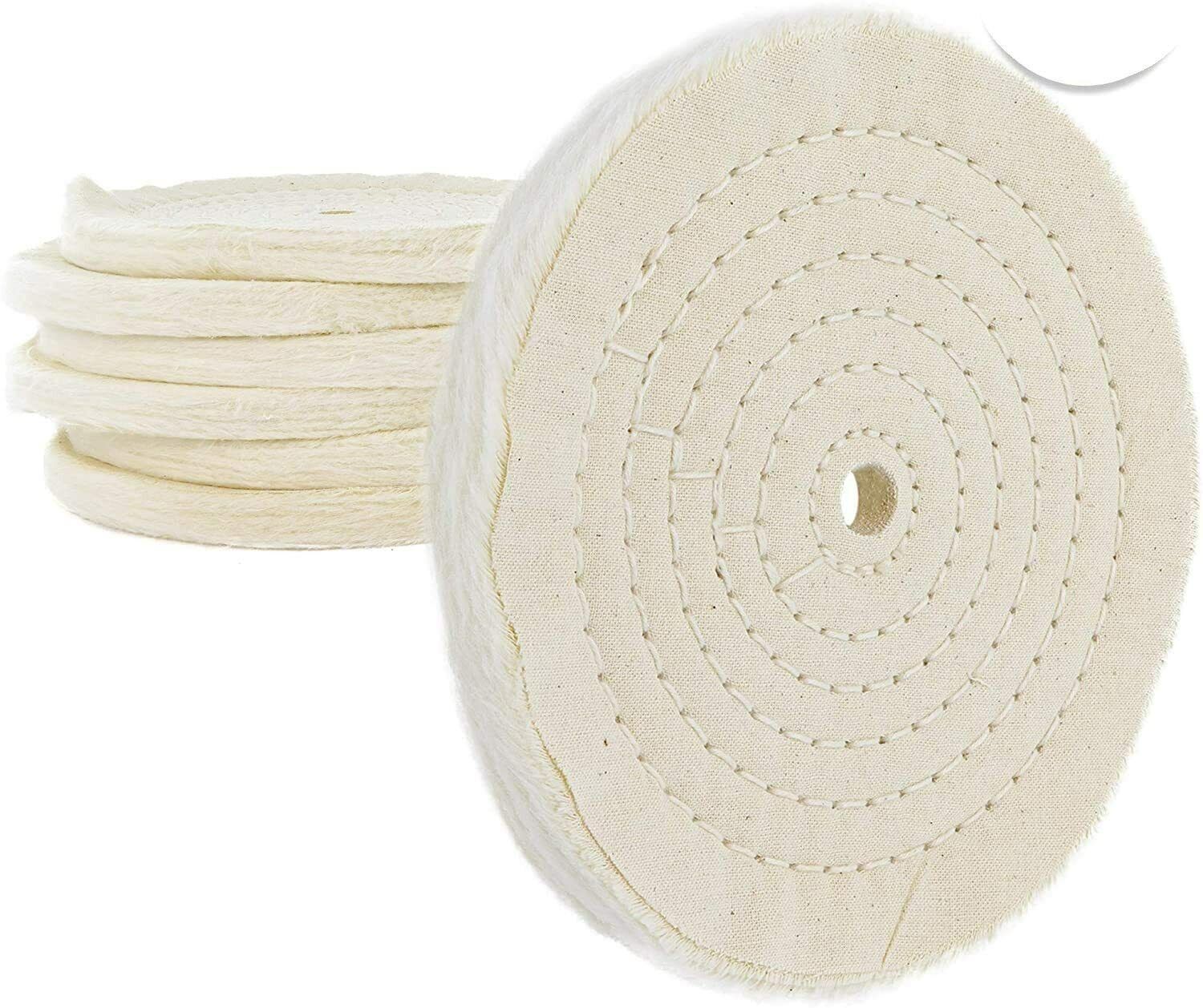 1PCS 8 inch Buffing Wheel for Polishing 5/8 inch Arbor Hole White 60 PLY 200MM