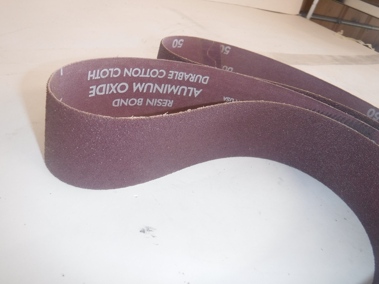 NEW LOT OF 2 NORTON 78072743934 Sanding Belt, 2 In Wx42 In L, AO, 50GR(P)