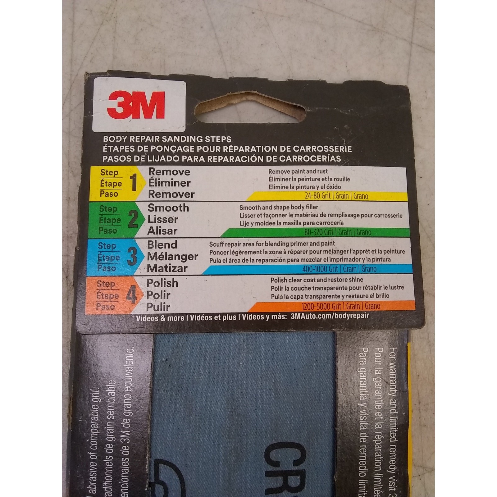3-Packs-of-6 3M Durable Emery Cloth Rust Remover Sandpaper 3-2/3″ x 9″ 03008