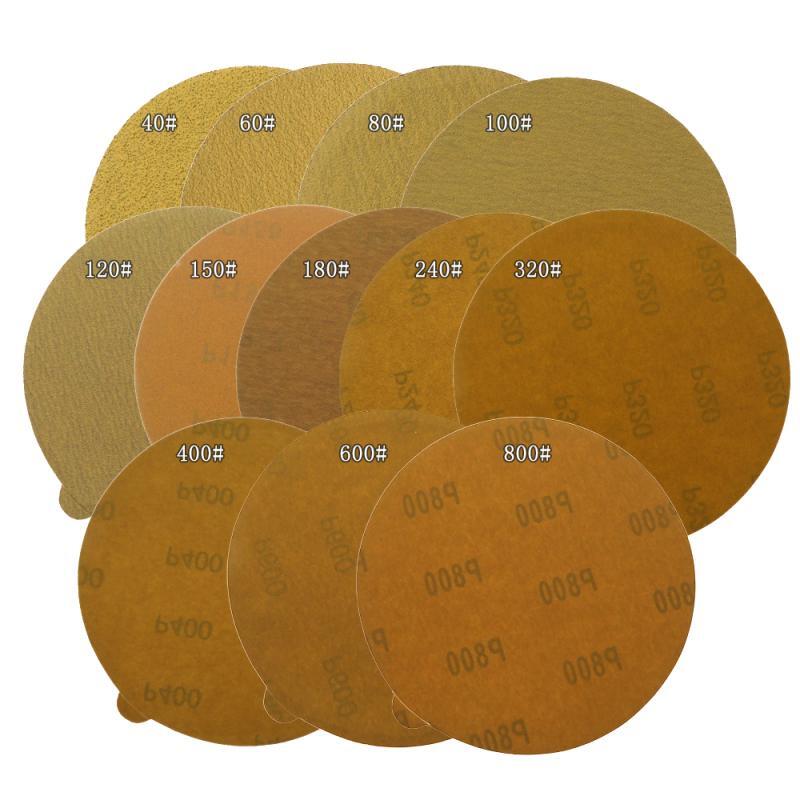 6″ 150mm Self Adhesive Yellow Sanding Discs Sticky Backed Sandpaper 40-800 Grit