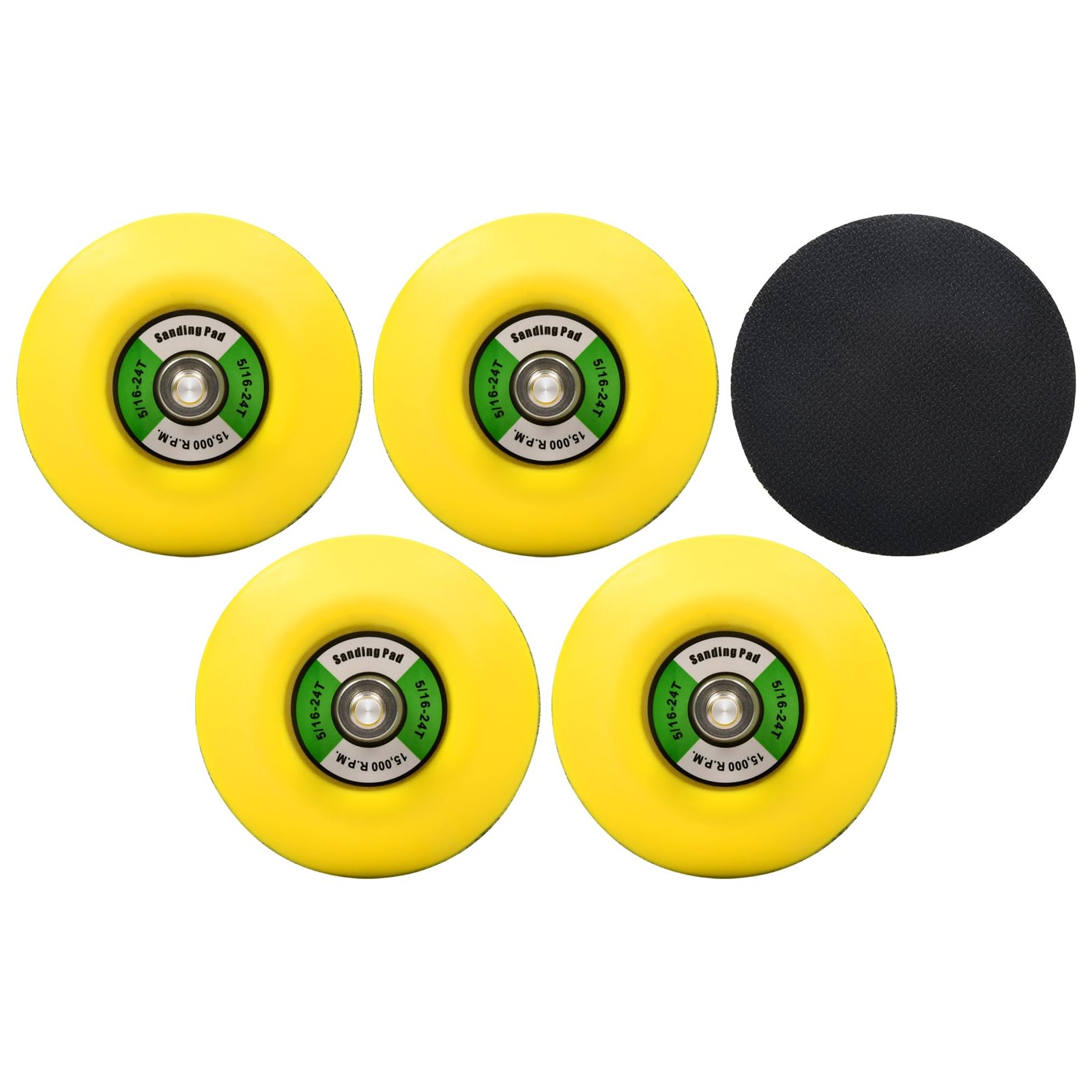 ZHONG AN 5pcs 3in Dual-Action Hook & Loop Fastener Flexible Backing Plate, 3″…