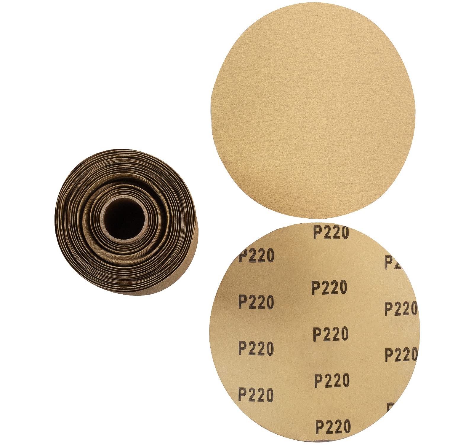 100 PCS 6 Inch 220 Grit Sanding Discs, Self Adhesive, Stickyback, Drill Sander