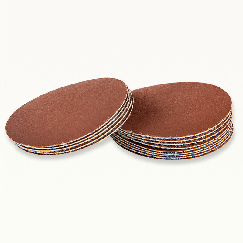 75mm-3″Inch Flocking Dry Sanding Discs Hook and Loop Sandpaper Pads Red Sand