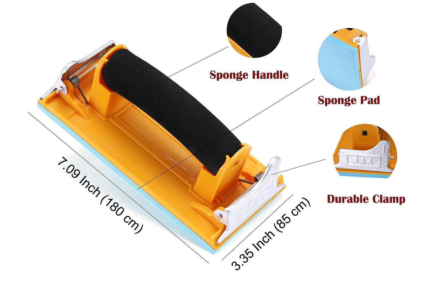 Hand Sander With Sponge Handle For 9×3.6 Inch Sandpaper HS85180 Block Tool