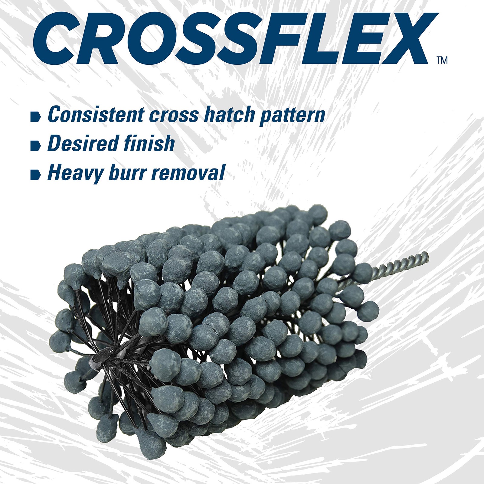 Weiler 34279 Crossflex Heavy Duty Bore Brush 4-1/4 Diameter 180Sc Grit