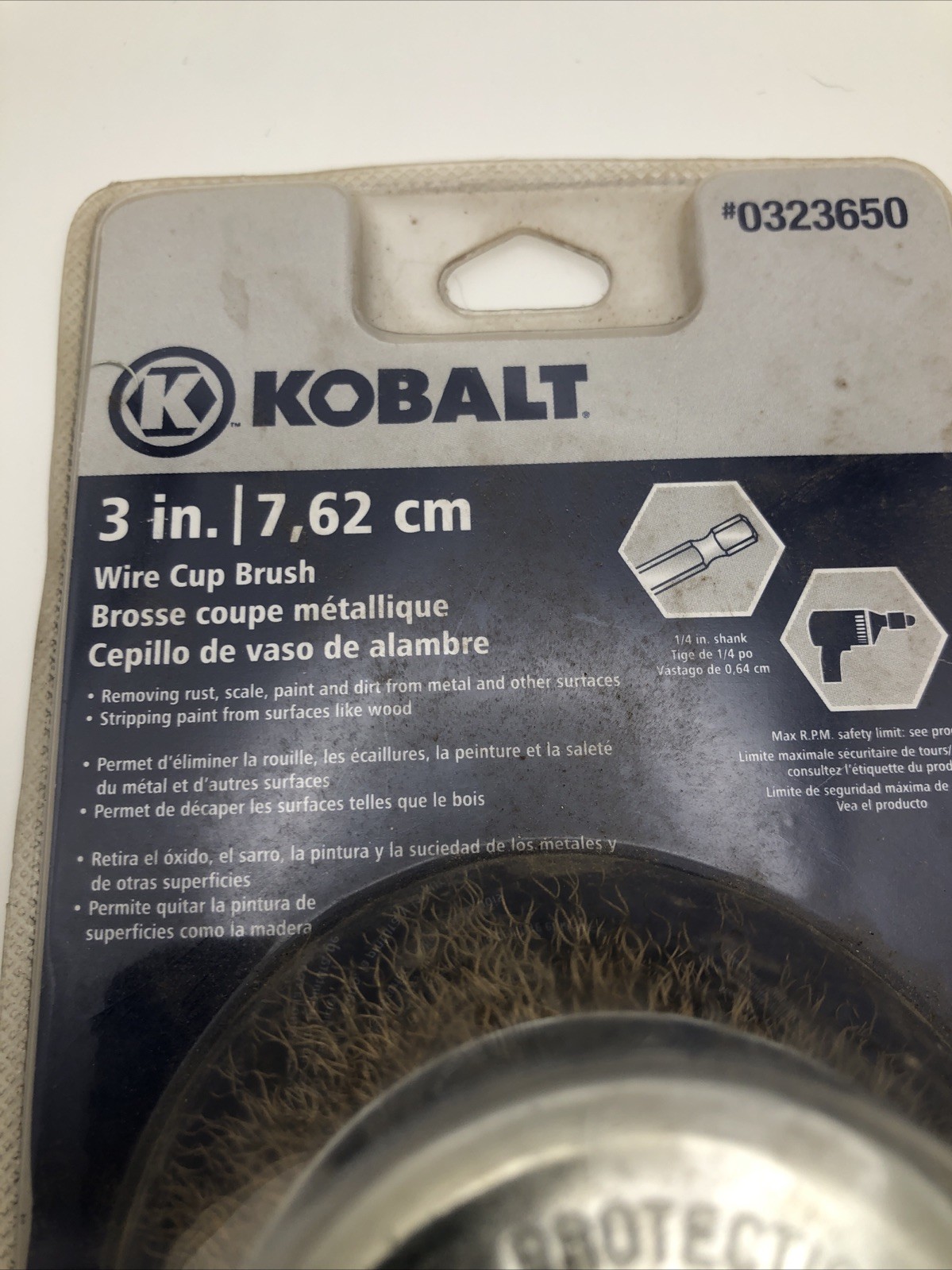 Kobalt Wire Wheel Cup Brush #0323650 3 inch–New