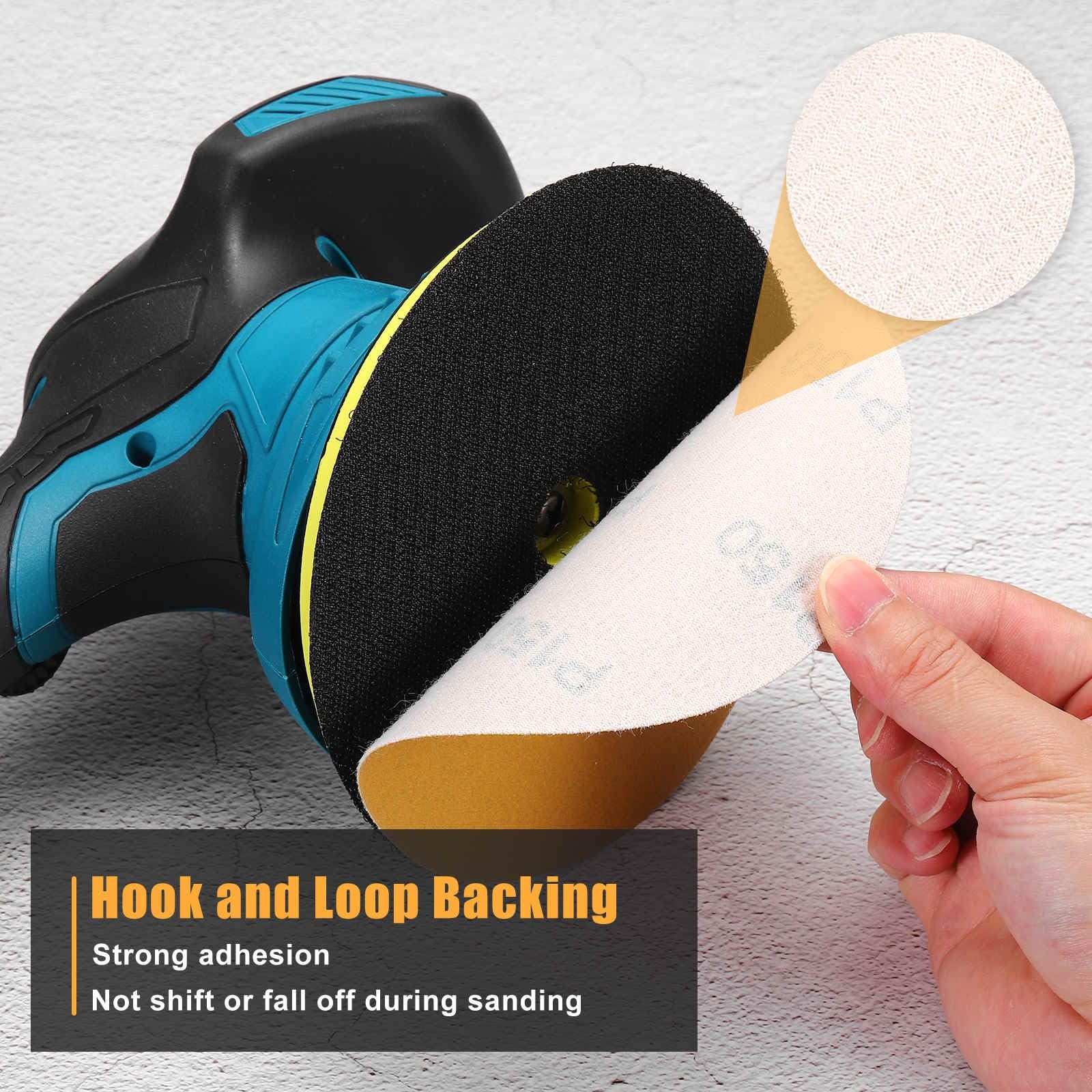 60 Pcs 2 Inch Sanding Disc 80/100/120/180/240/400 Grit Round Hook and Loop Sa…
