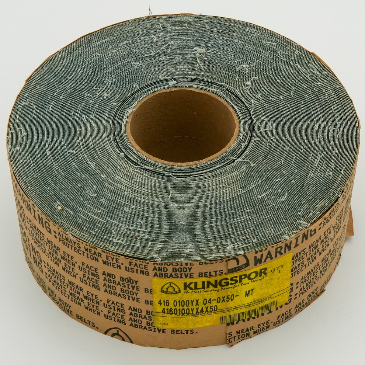 Klingspor 4″ x 50′ Sandpaper Roll, 100 grit, Cloth Backed