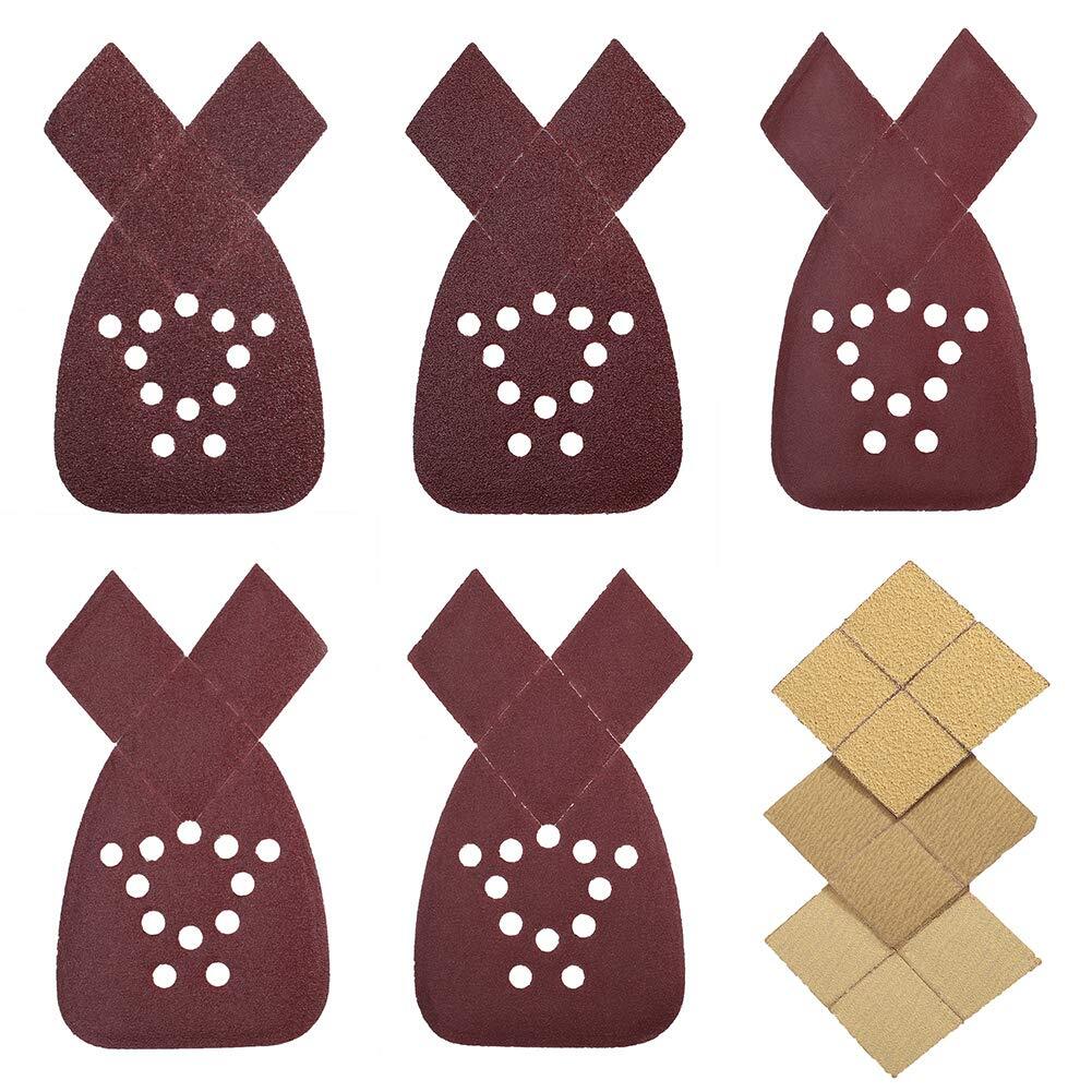 62x Mouse Detail Sander Sandpaper 60-240 Grit Sanding Pads for Black and Decker