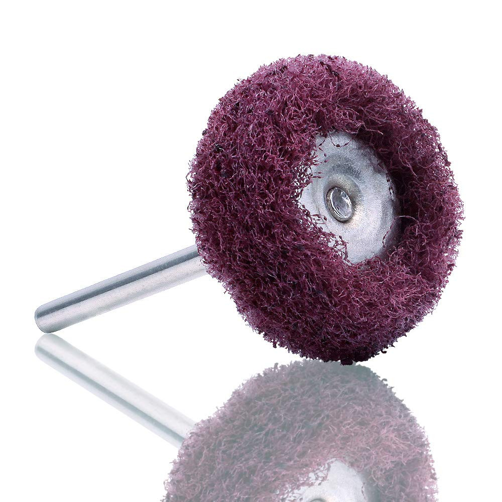 1″ (25mm) Red 240 Grit Abrasive Buffing Polishing Wheels Burr for Rotary Tools-1