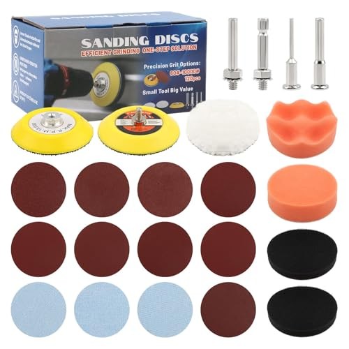 131pcs 3inch Sanding Disc Drill Polishing Kit, 3inch Polishing and Sanding Kit