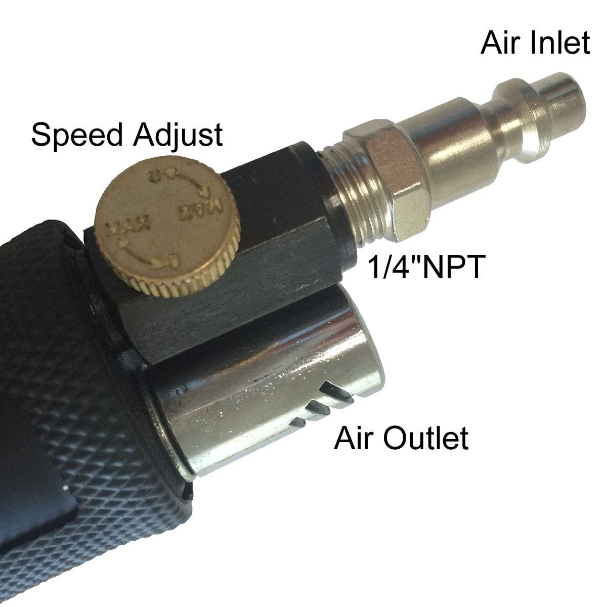 2″ & 3″ Dual Action Mini Air Sander, Random Orbital and pad, Black