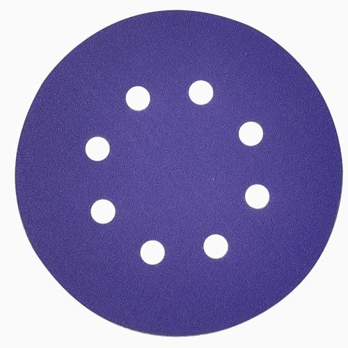 Ultra Durable Ceramic Sanding Discs, 5 inches 8-Holes, Heavy-Duty Hook & 25 40