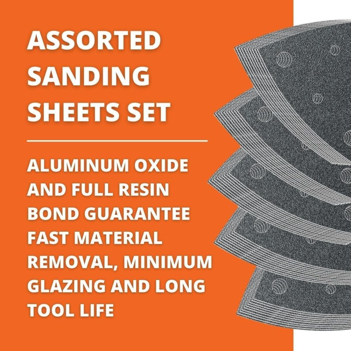 Assorted Sanding Sheet Set with Hook & Loop Attachment – Coarse to Fine Grit …