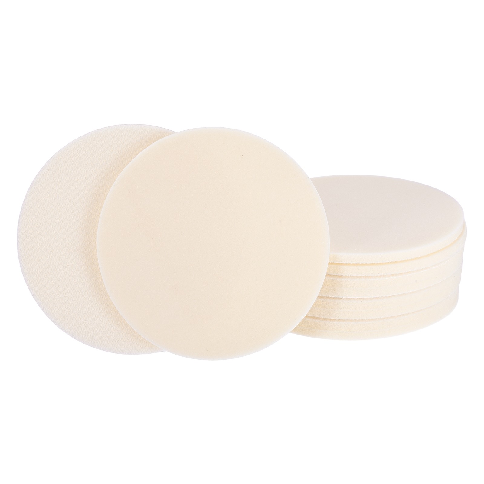 10 Pcs 240 Grit 5 Inch Hook and Loop Sponge Sanding Disc for Sander, White