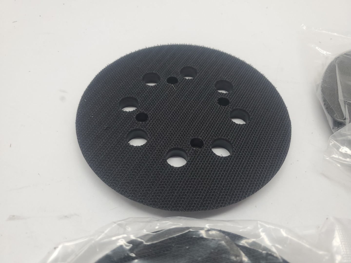 4 Pack 5 Inch 8 Hole Hook and Loop Orbital Sander Backing Pads, Compatible with