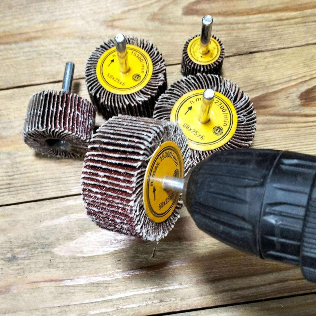 1/4” Shank Abrasive Flap Wheels Sander 25mm 30mm 40mm 50mm 60mm Flap Wheels