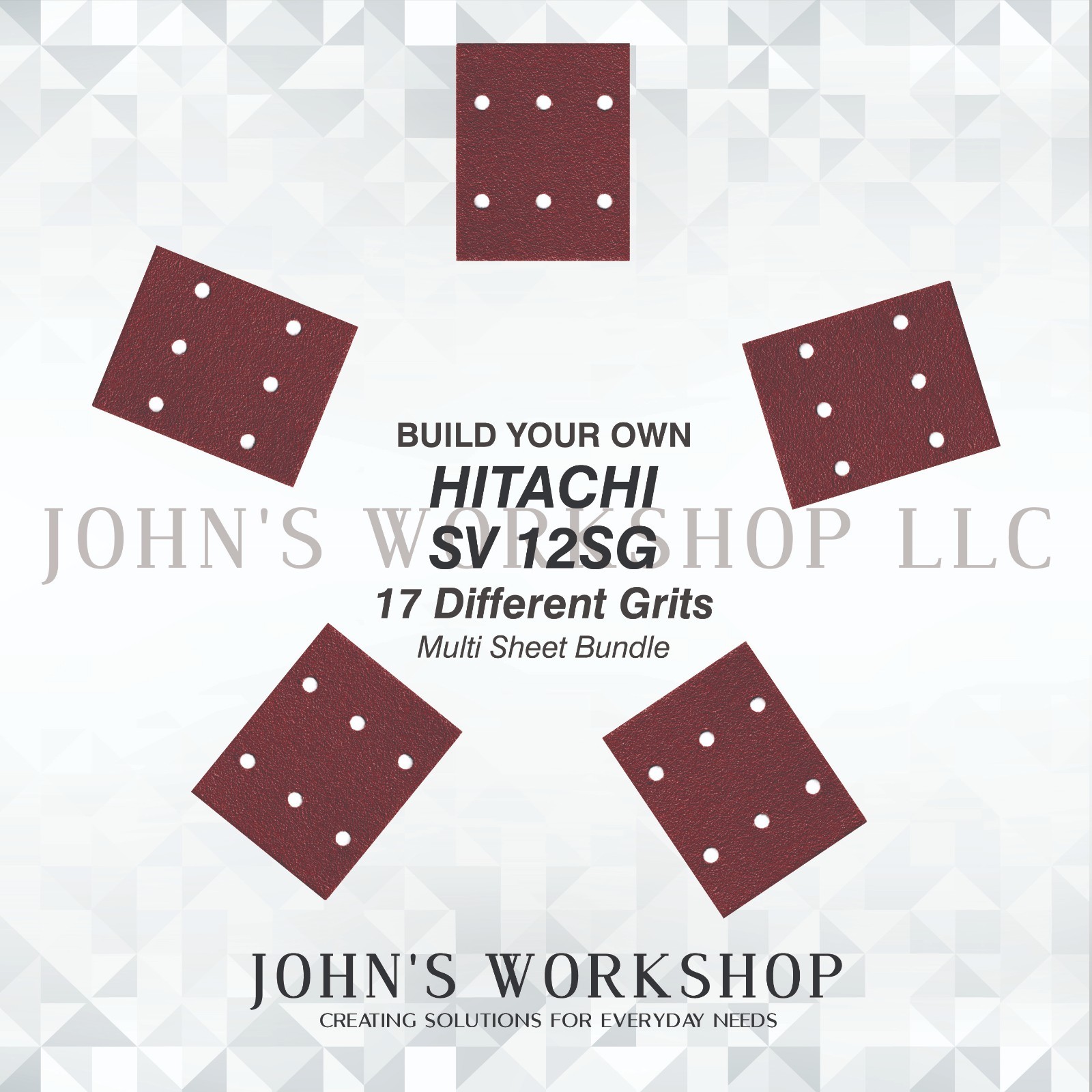 Build Your Own Bundle of HITACHI SV 12SG 1/4 Sheet No-Slip Sandpaper – 17 Grits!