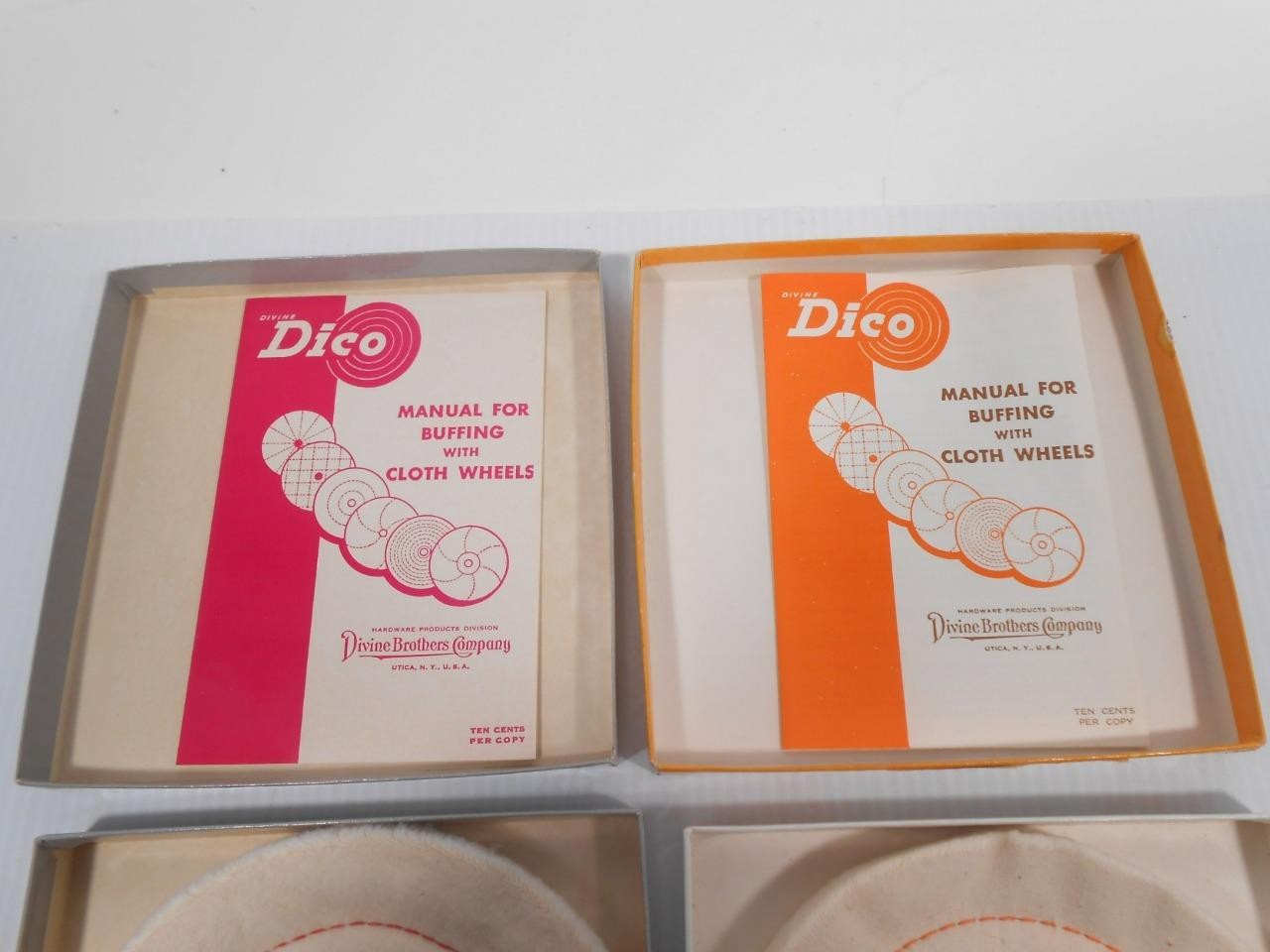 Set 2 Divine Dico Buffing Wheels Canton Flannel No.60 & Cushion Sewed No.36