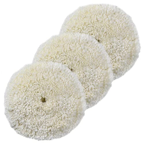 BFW101K 8″ Wool Buffing Polishing Cutting Pad () for Compound Cutting Pack of 3