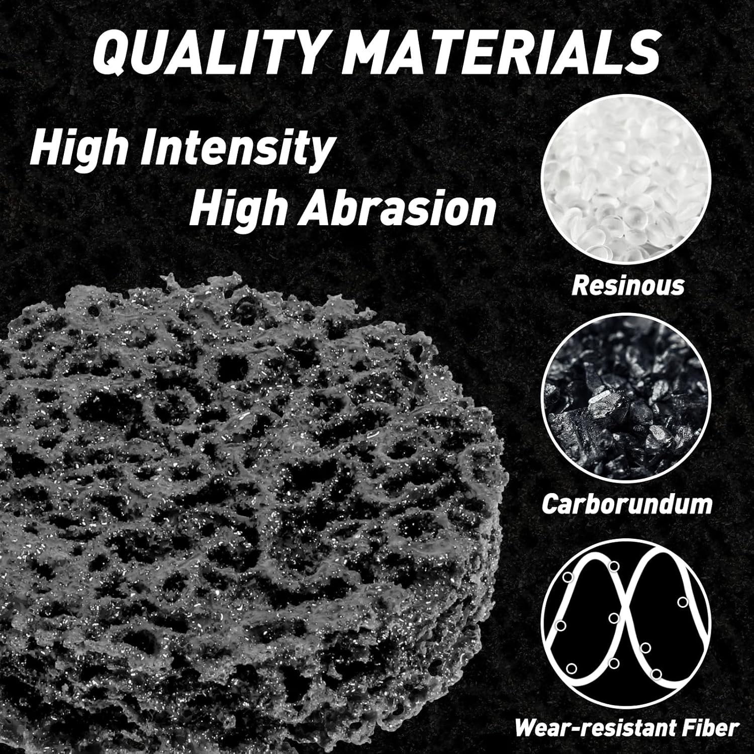10 Pcs 2″ Black Diamond Sanding Discs Set Quick Change for Rust Paint Removal