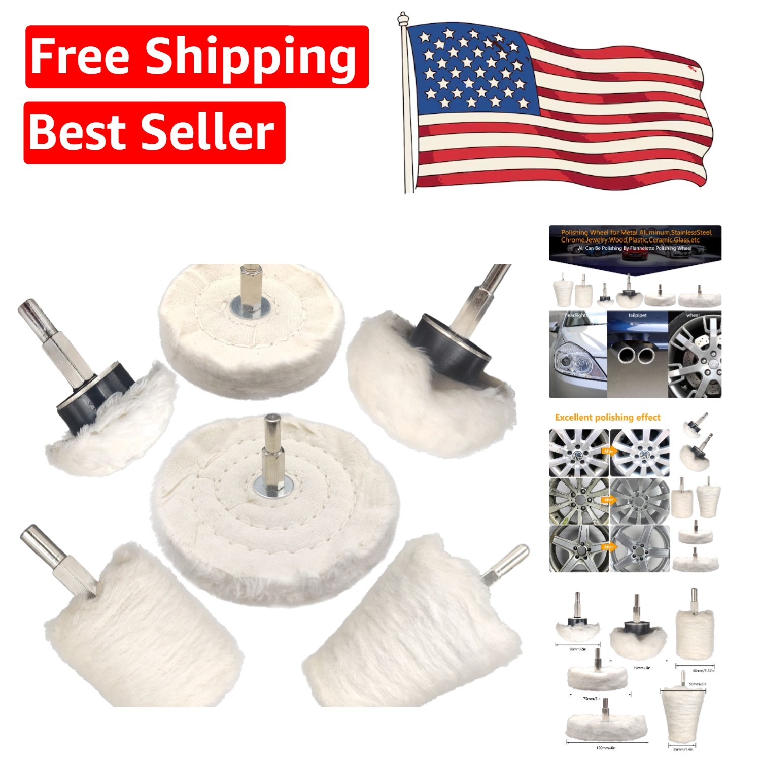 6-Piece Buffing Wheel Set for Electric Drill, Super Fine Grit 600 – Ultimate …