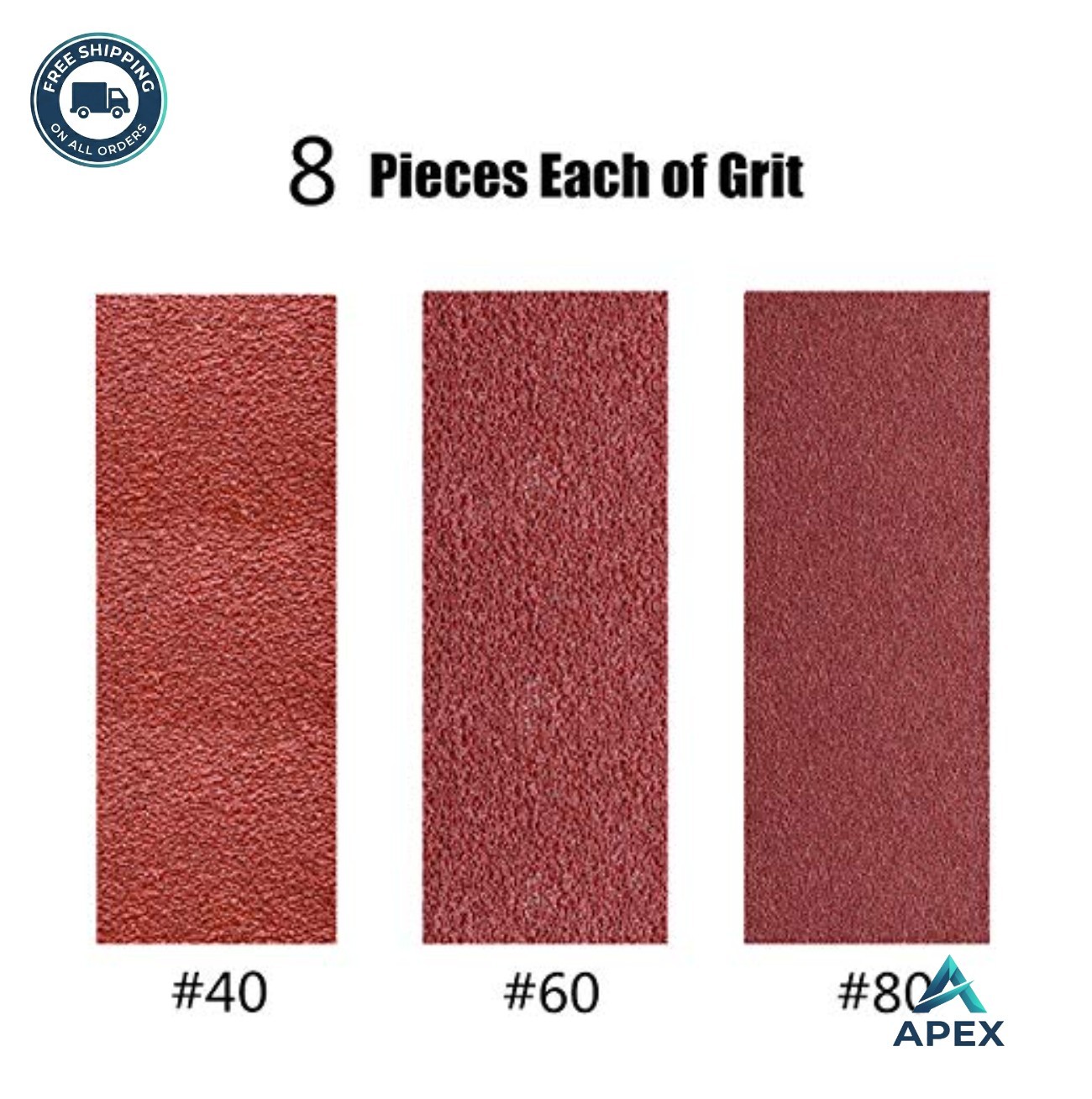 24 Pcs 3×21 Sanding Belts 40 60 80 Grit Aluminum Oxide for Belt Sander