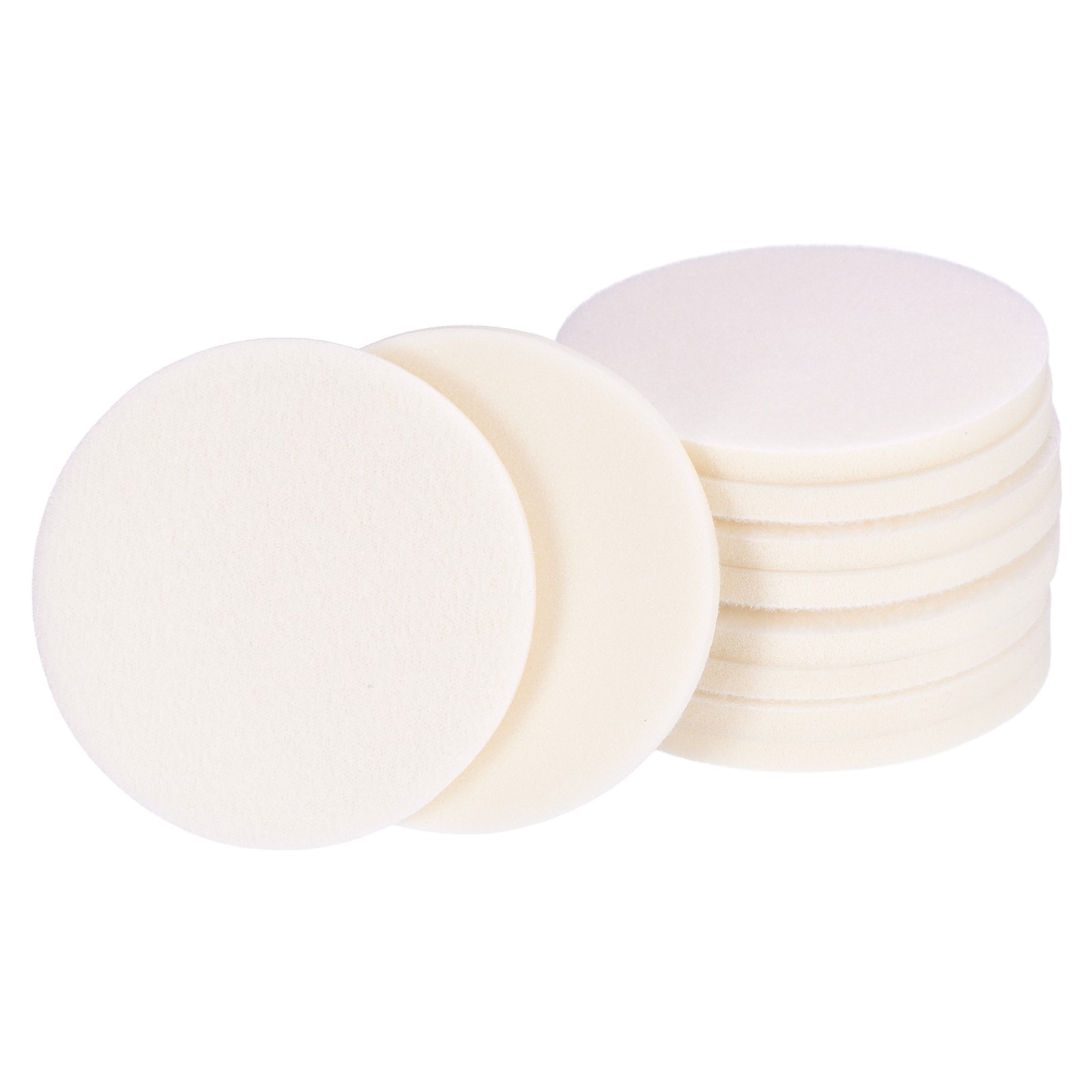 10 Pcs 400 Grit 3 Inch Hook and Loop Sponge Sanding Disc for Sander, White
