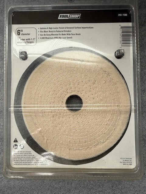 Tool Shop 6” Buffing Wheel Set – Spiral Sewn – New in Package Firm