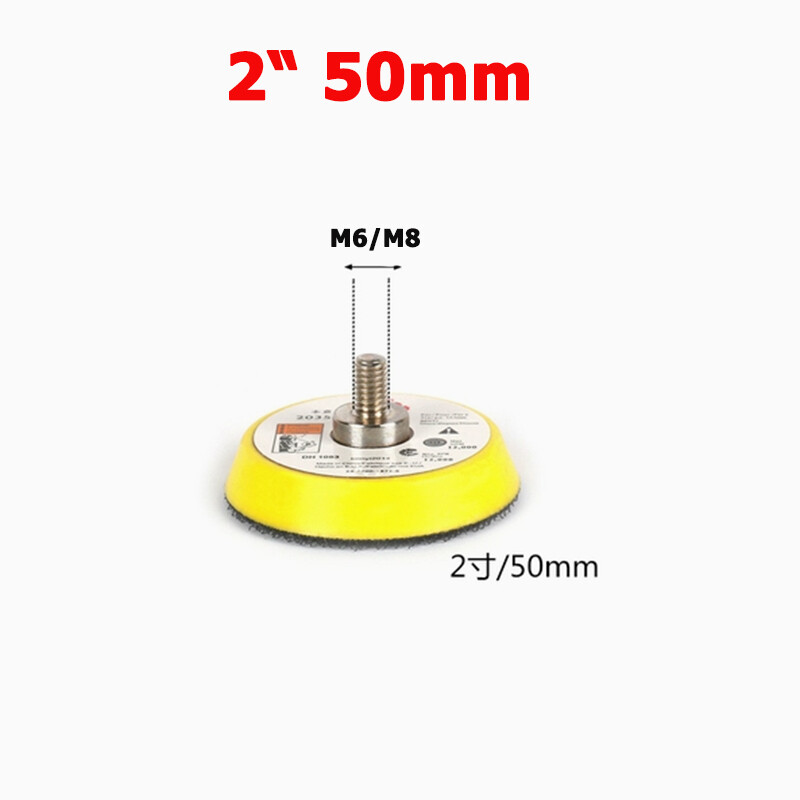 1″ – 6″ Hook Loop Sanding Polishing Backing Disc Pad M6 M8 Thread for Air Sander