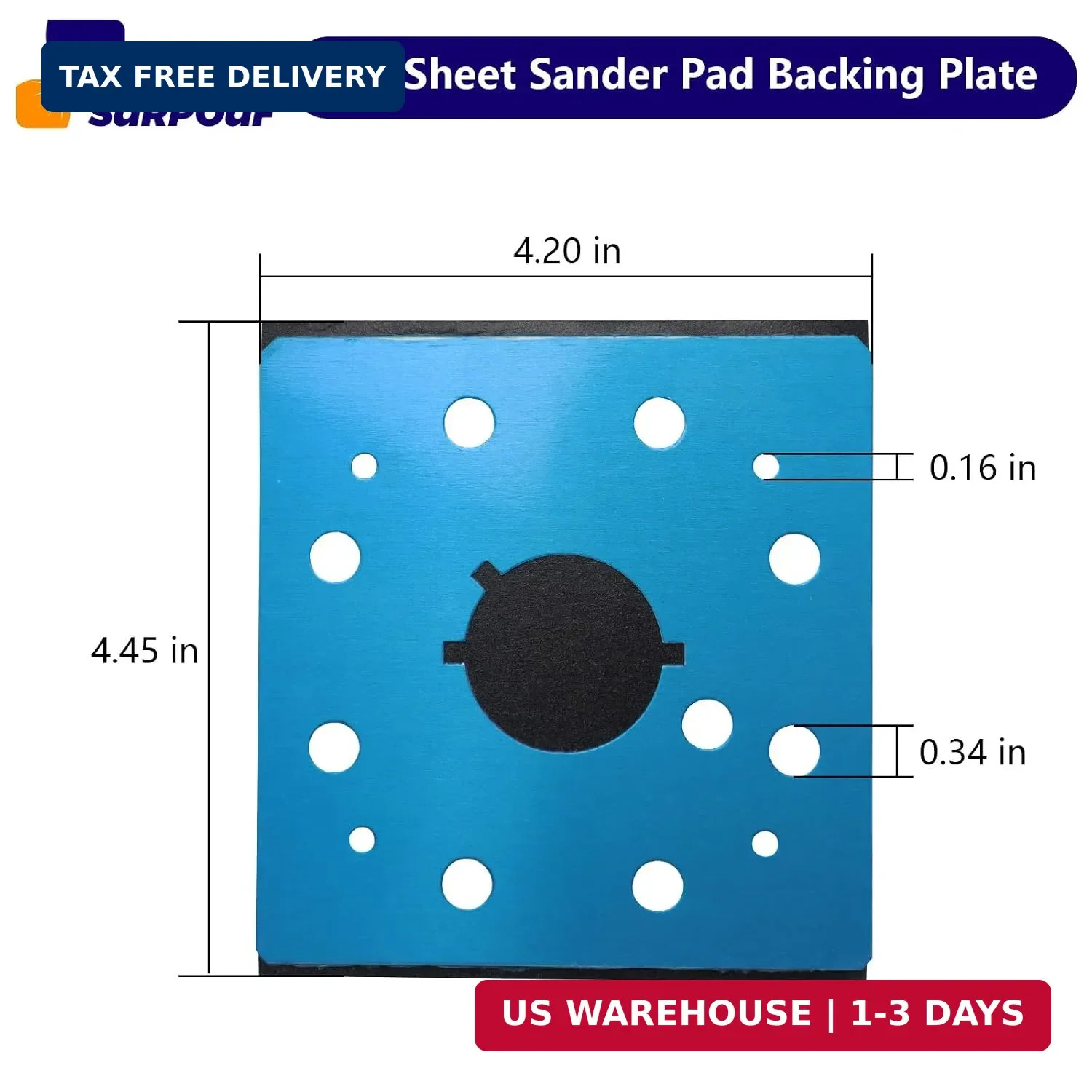 1/4 Sheet Sander Pad Backing Plate Replaces 151284-00SV 151284-00 Compatible wit