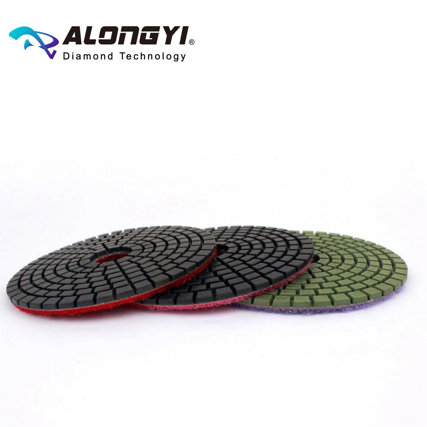 4 Inch 3 Steps Polish Pad Flexible Wet Diamond Polishing Wheels