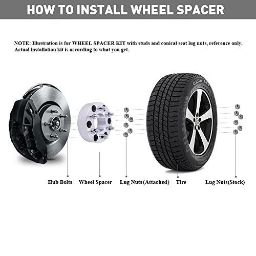 4PC 6×5.5 to 6×135 Wheel Adapters 2 Inch with 14×1.5 Studs 2 Inch-4 PCS