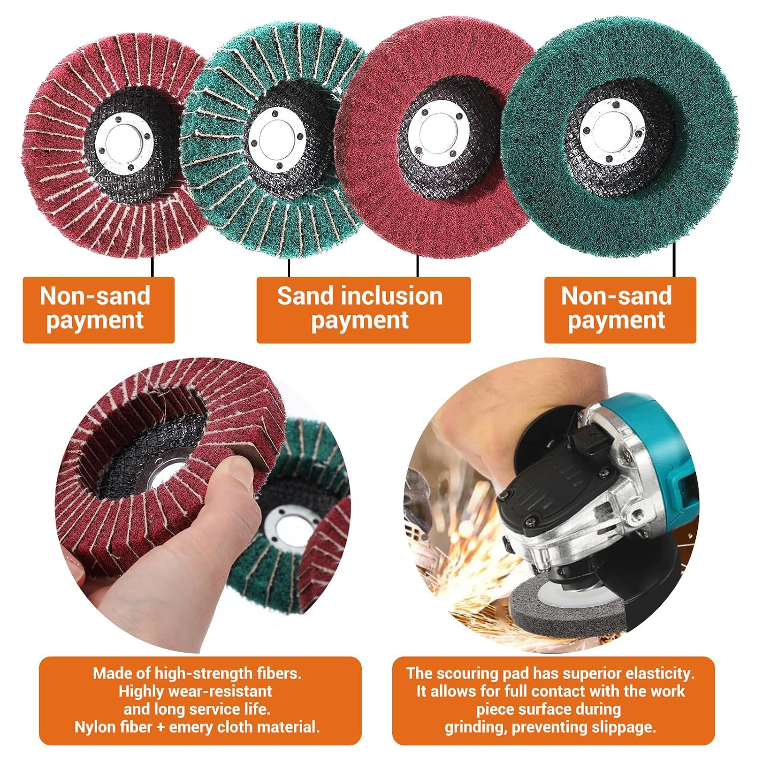 18 Pack 4 Inch Buffering Wheels Polishing Kit with Compound for Angle Grind | In