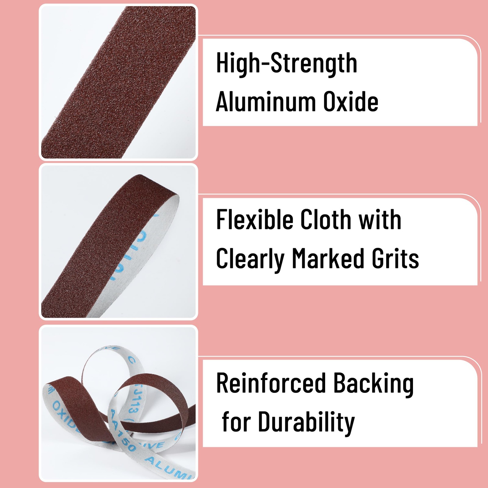 Bates- Emery Cloth Roll, 1″ x 20 FT, 4 Grits, 150/240/320/400 20 4 Rolls