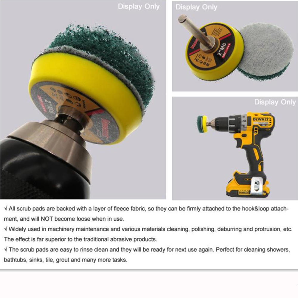 Scouring Pads Ø 50mm 2″ Sanding Discs Hook & Loop Polishing Grit 240# 400# 800#